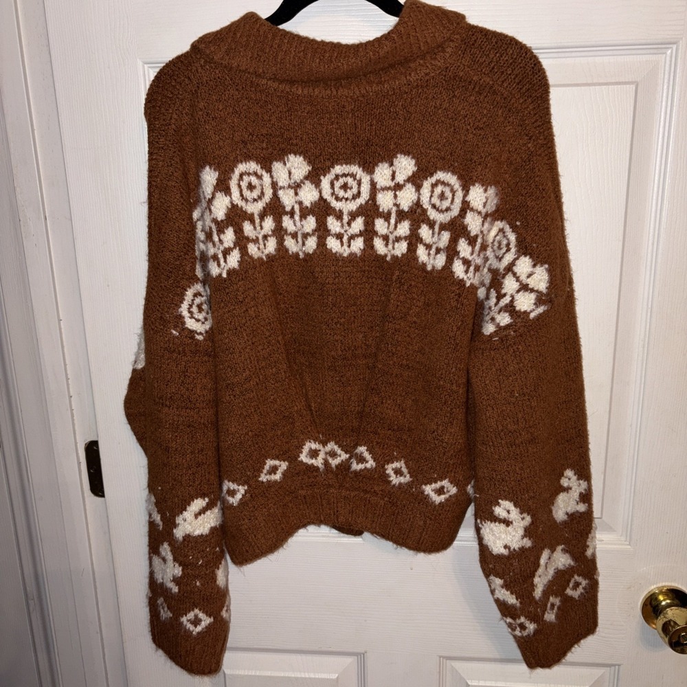 NWT $198 Free People Home Sweet Home XL Cardigan Cottagecore Toggle Sweater - Picture 10 of 13